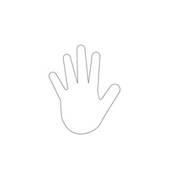 simple hand logo vector template
