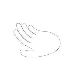 simple hand logo vector template