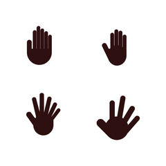 simple hand logo vector template