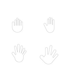 Obraz premium simple hand logo vector template