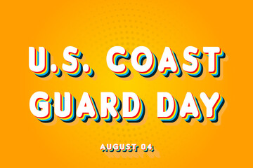 Happy U S Coast Guard Day, holidays month of august , Empty space for text, vector design