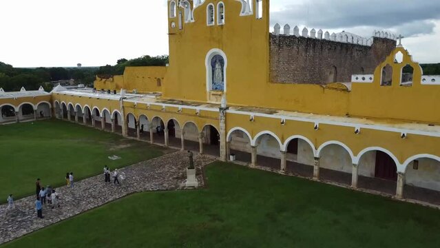Izamal Yucatan San Antonio de Padua Convent catholic church in mexico colorful