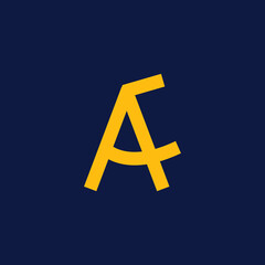 Fototapeta premium AF Initial Letter Logo Design AF Alphabet Monogram Letter Logo Design 