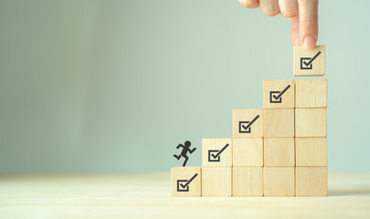 Work in progress. Career and employee progression. Personal development concept. Corporate...