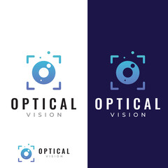 Modern colorful abstract Logo vision, digital vision, optical vision, technology vision, planetary vision and vision center. Template vector illustration.