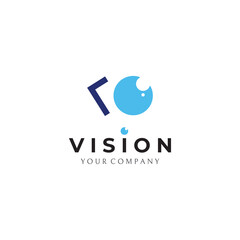 Modern colorful abstract Logo vision, digital vision, optical vision, technology vision, planetary vision and vision center. Template vector illustration.