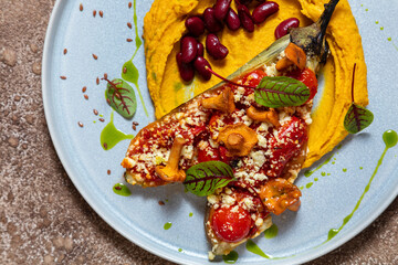 Puree with eggplant