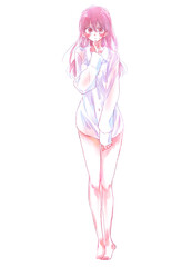 彼シャツの女性