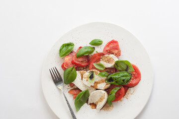 Caprese Salad Fresh Tomato Basil and Mozzarella