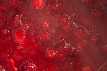 Cranberry Sauce Simmering on the stove