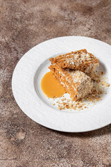 Wafer cake with condensed milk