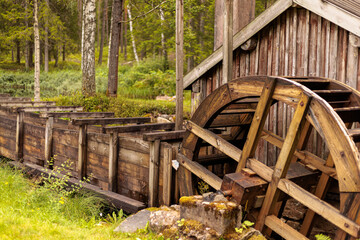 old wooden mill 