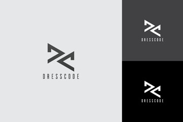 Simple minimalist flat monochromatic logo with letter D and C