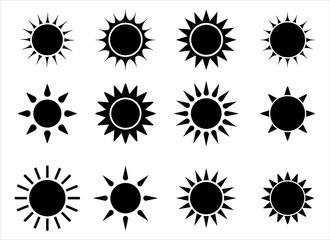 sun vector design illustration isolated on white background 