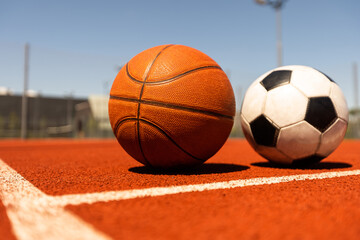 Soccer ball and Basketball ball