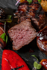 Deer with vegetables