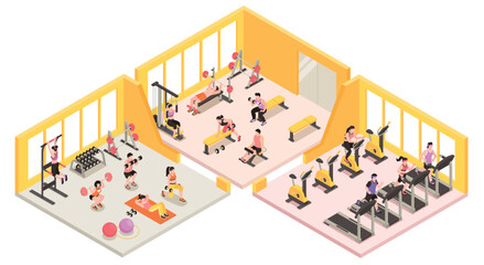 Isometric Gym Fitness Concept