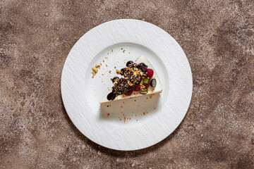 Bird's milk cake with berries
