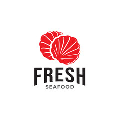 fresh seafood logo vector template.