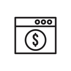 Web money page icon design. vector illustration