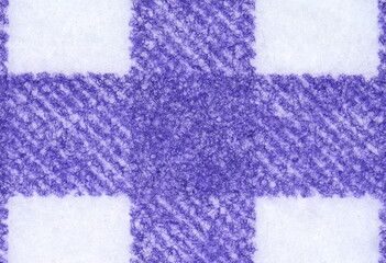 Macro shut of Clean sponge cloths with a checkered pattern texture background. Household cleaning...