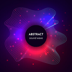 Sound circular wave with light effects
