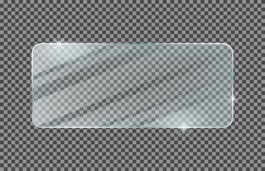 Glass plate isolated on a transparent background