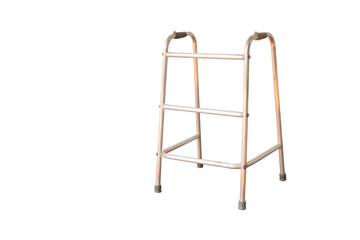 The walker is a walking aid. This is a clipping path it is on white background.
