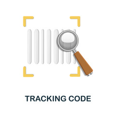 Tracking Code icon. 3d illustration from e-commerce collection. Creative Tracking Code 3d icon for web design, templates, infographics and more
