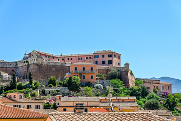 Portoferraio, Festung, Forte Stella, Falcone, Leuchtturm, Altstadt, Hafen, Insel, Elba,...