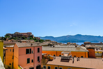 Portoferraio, Festung, Forte Stella, Falcone, Leuchtturm, Altstadt, Hafen, Insel, Elba,...