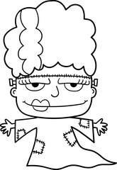 Frankenstein bride clipart