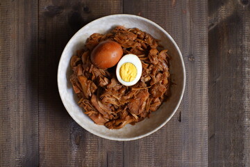 a plate of gudeg, traditional food from Yogyakarta, Indonesia