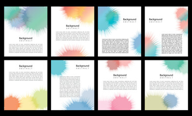 Modern abstract colorful cover templates, editable set of vector illustrations on layers - stock illustration