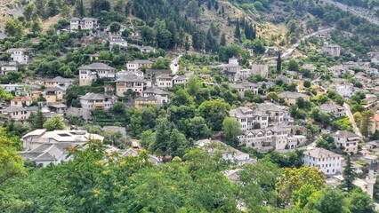 Fototapeta na wymiar The city of Gjirokater in Albania