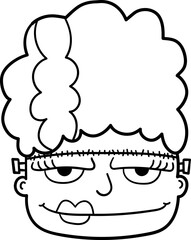 Frankenstein's bride head clipart