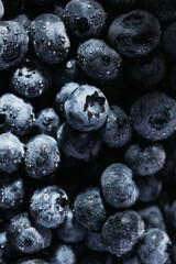 Ripe blueberries background. Healthy food