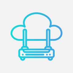 Router icon in gradient style about cloud computing, use for website mobile app presentation