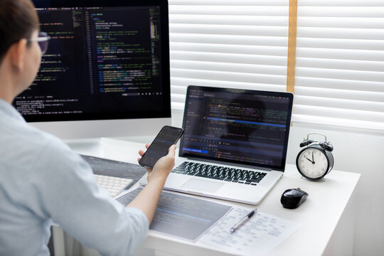 Professional development programmers are using mobile phones to test the functionality of their applications after programming, Write data or code for websites and applications,  HTML, Javascript.