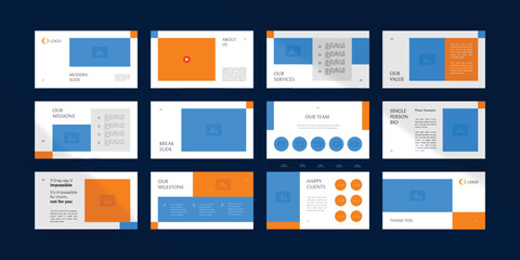 simple modern presentation slide design template