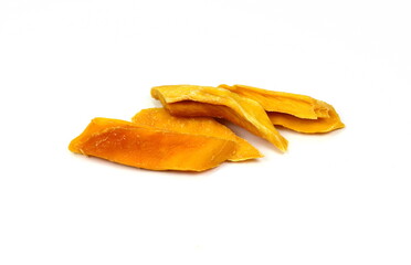 dried mango path isolated on white