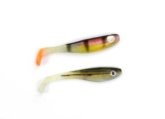 Silicon Fishing Twister  Isolated on White Background