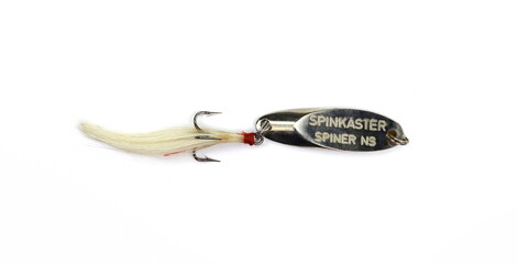 Many Fishing Spinning, bait, artificial lure. Silicon Fishing Twister with Hook and Sinker on...