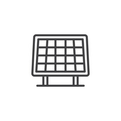 Solar panel line icon