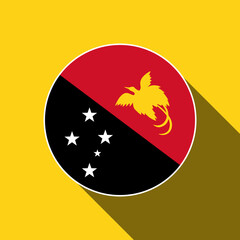 Country Papua New Guinea. Papua New Guinea flag. Vector illustration.