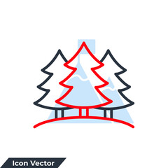 forest icon logo vector illustration. tree symbol template for graphic and web design collection