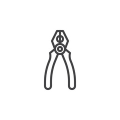 Pliers tool line icon