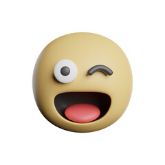 Fototapeta premium Emoticon Eye Care Face 3D Rendering Illustration