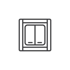 Switch button line icon