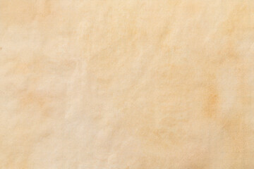 Pale old yellow paper background texture. Rough light brown kraft paper with pulp texture for background. High resolution texture backdrop. Crumpled paper.